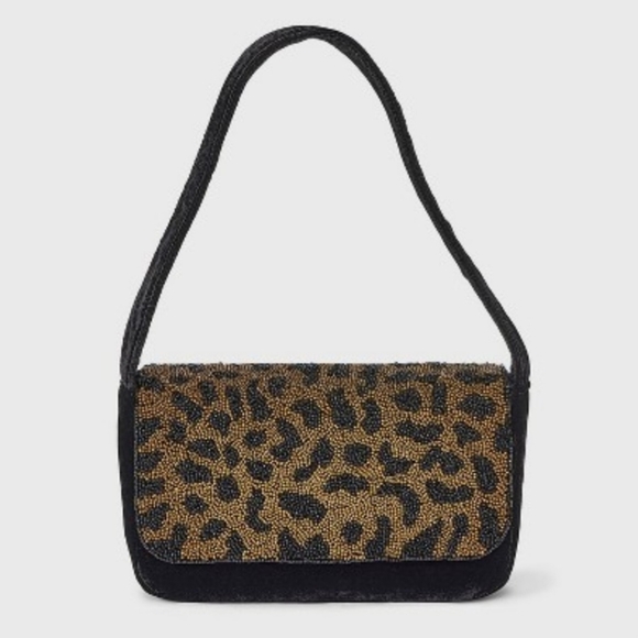 a new day Handbags - NWT Embellished Leopard Print Flap Shoulder Bag